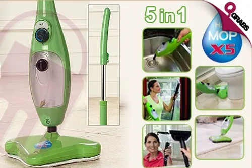 For QR299, Make Cleaning a Breeze with the H2O 5-IN-1 X5 Steam Cleaning Mop! (QR800 Value)